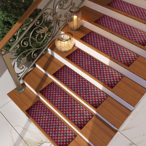 Classic Stair Runner, Aesthetic Rug, Modern Rug, Stair Tread Rug, Ethnic Stair Rug, Non Slip, Special For Your Home Rug, Fantastic Stair Rug