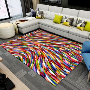 Colorful Rug, Rainbow Rug, Home Decor, Carpet, Rugs For Living Room, Rug Runner, Rugarts, Rugs for bedroom