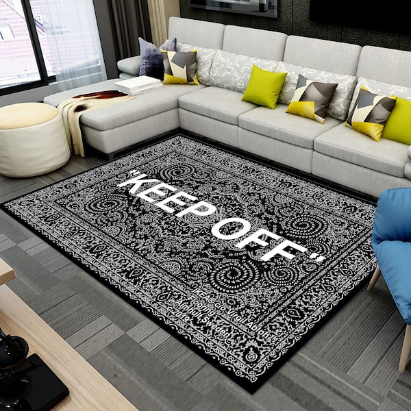 Keep Off Rug, Black Rug, Keep Off Carpet, Ethnic Patterned Rug, Home Decor, Carpet, Rugs For Living Room, Rug Runner, Rugs for bedroom