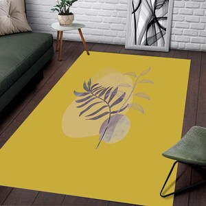 Bohem Rug, Flower Rug, Colorful Rug, Modern Room Rug, Mid CenturyRug, Rugs For Living Room, Decoración Del Hogar, Non Slip Rug