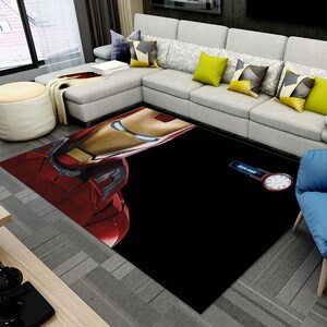 Iron Man Rug,Ironman Decor,Boys Room Rug,Personalized Rug,Gift for Him,Décoration D&#39;intérieur,Cool Rug,Movie Rug,Non-Slip Rug,Custom AreaRug