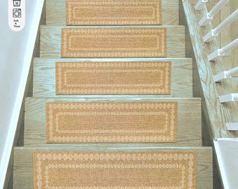 Ethno-Teppich, traditionelle Matte, Treppen-Dekor, Treppenmatte, Treppenstufen-Teppich, rutschfest, Designer-Treppenteppich, Design-Treppenteppich