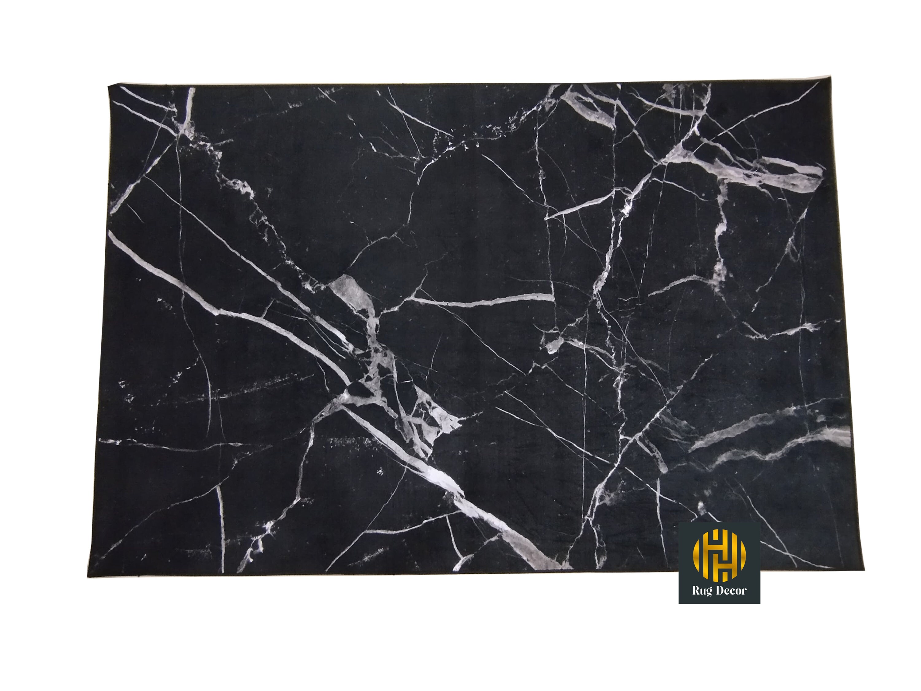 Black Marble Pattern Rug: Modern Home Decor Carpet, Modern Area Rug, 3d ...