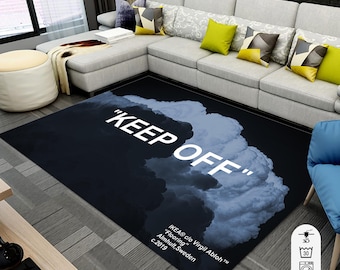 Keep Off Cloud Rug, Modern Abstract Area Rug, Non-Slip, Area Rug, Living Room Carpet, Home Decor Gift, Special Style Rug, Modern Floor Mat