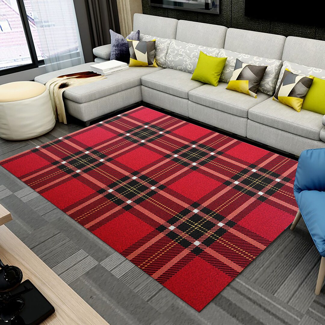 Traditional Scottish Rug, Scottish Design, Colorful Rug, Home Decor