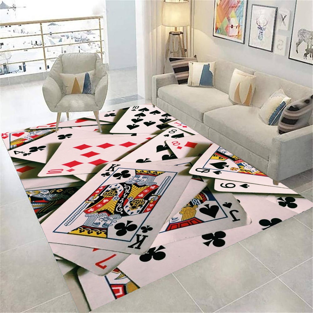 Card Rug,play Rug,play Mat,card Carpet,gambling Card,gaming,office Rug ...