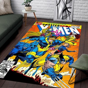 X-Men-tapijt, tapijt legende tijdschriftomslag, strip cartoon tapijt, Avengers tapijt, vloerkleed jongens, interieurdecoratie, gemakkelijk schoon te maken, retro X-Men tapijt