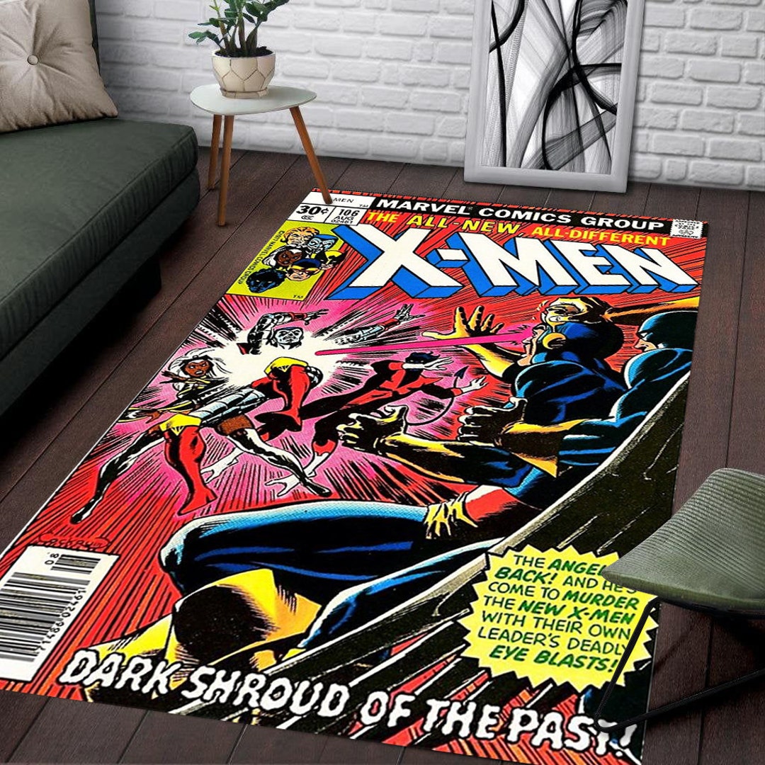 X-men Comic Book Cover Rug: Non-slip Cartoon Rug, Area Rug, Living Room ...