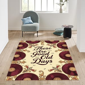 These Are The Good Old Days Decor,Good Old Days Rug,Decoración del hogar,CD Decor Rug,Costom Area Rug,Personalized Rug,Gift for Him,RetroRug