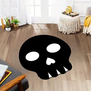 Gothic Skull Rug,Skull Rug,Gothic Rug,Skull Mat,Ghost Rug,Skull Rug,Horror Rug,Themed Rug,Ghost Pattern,Gift for Her,Kids Room Rug,Cool Rugs
