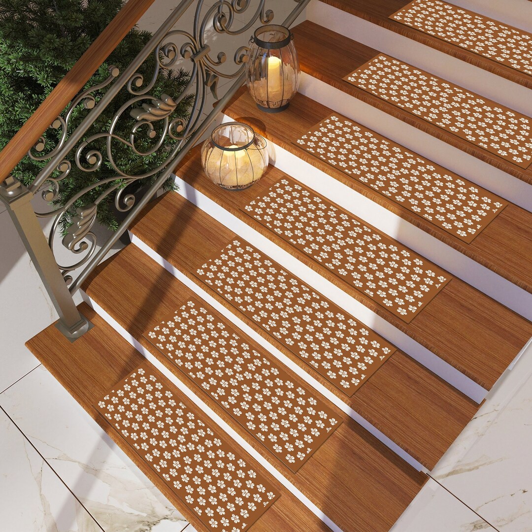 Single Stair Rug Stair Runners,modern Stair Rug,ruggable Rugs, Brown Rug, Stair Tread ...