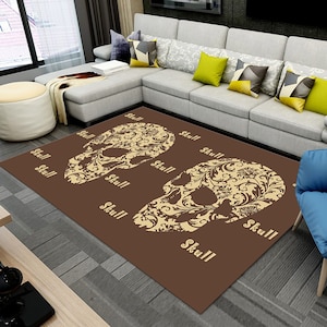 Skull Rug, Skull Pattern Rug, Abstract Rug, Colorful Rug, Home Decor Rug, Home Carpet, Rug Runner, Rugs For Living Room, Non-slip Rug,