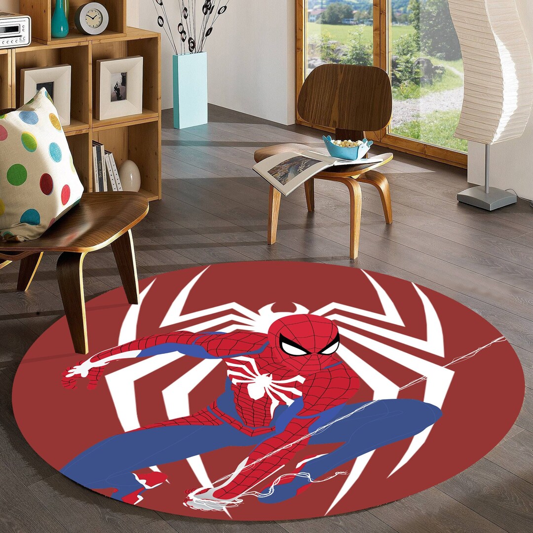 Spiderman Rug, Spider Man, Fantastic Rug, Round Rug, Home Decor, Rugs ...