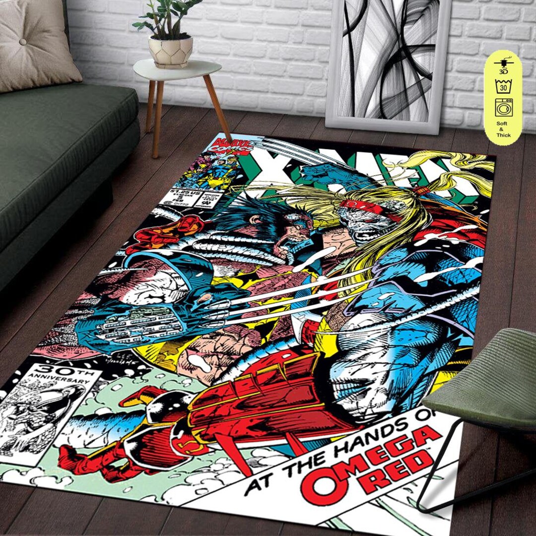 Action Figure Rug X-men Comic Book Cover Rug, Non-slip Cartoon Carpet, Superhero Rug ...