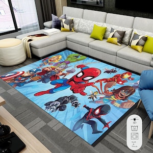 Spiderman Rug,Spiderman,Boys Room Rug,Popular Rug,Home Decor,Captain America,Hulk,Cartoon Covers Rug,Movie Rug,Wohnkultur,Gift for Kids
