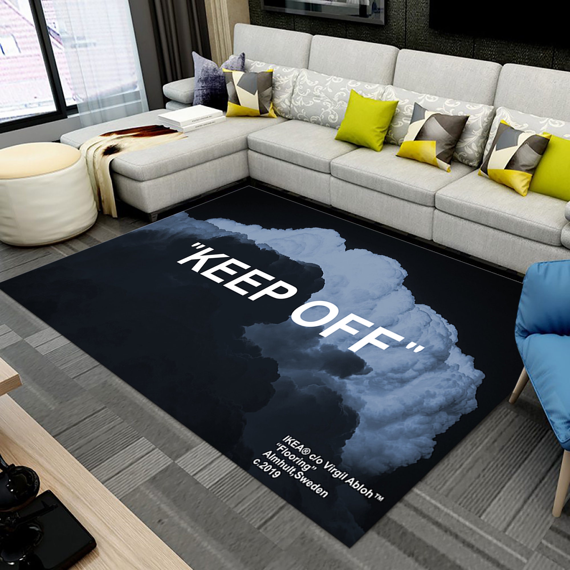 Dense Cloud Rug, Keep off Rug,rugs for Living Room, Custom Rug Runners,  Custom Area Rug, Personalized Welcome Rug, Rugarts, Rugs for Bedroom 