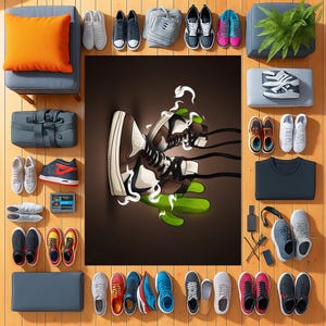 Sneakers Shoes Rug,Street Cool Rug,Personalized Rug,Sneakers Decor Rug,Décoration d&#39;intérieur,Wohnkultur,Retro Rug,Living Room Rug,Gift Rug