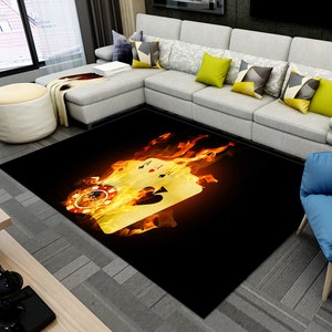 Spielkarten Teppich,Wohnkultur,,Spielkartenteppich,Décoration d'intérieur,Teppich für Wohnzimmer,Dekoration del hogar,Spielzimmer Teppich,Anti-Rutsch Teppich