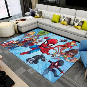 Spiderman tapijt, spiderman, tapijt jongens, populair tapijt, woondecoratie, Captain America, hulk, cartoon covers tapijt, filmkleed, Wohnkultur, cadeau voor kinderen