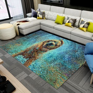 Colorful Dog Rug Sport Decor Gift Floor Decor Living Room Carpet Rug Area  Rug - 0f3b91692f50