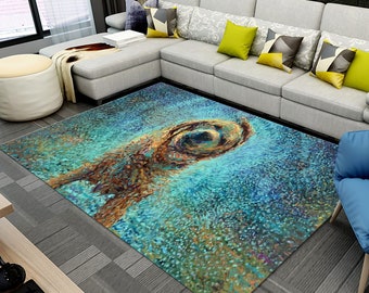 Wet Dog Rug, Human Friendly Dog Rug, Animal Rug, Colorful Rug, Home Decor, Rugs For Living Room, Rug Runner, Rug arts, Rugs for bedroom