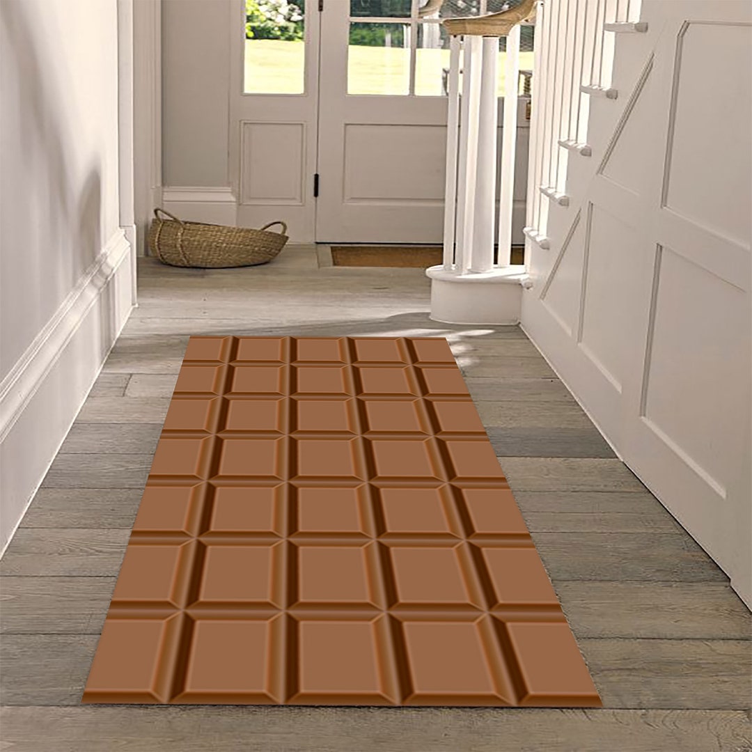 Chocolate Runner Rug, Rug for Hallway, Aesthetic Runner Rug, Aisle Rug ...