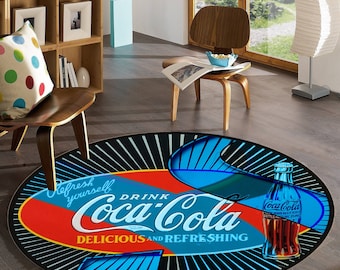【激レア】Coca-Cola ヴィンテージラグマット　コカコーラ　インテリア雑貨 激レア】Coca-Cola ヴィンテージラグマット コカコーラ