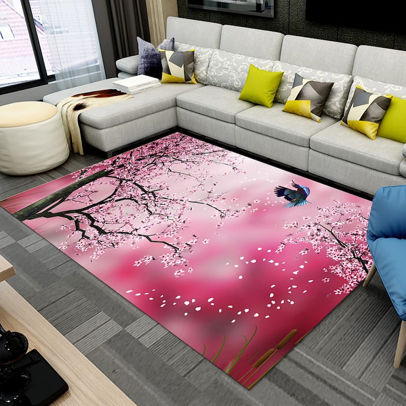 Cherry Blossom Area Rug - Etsy
