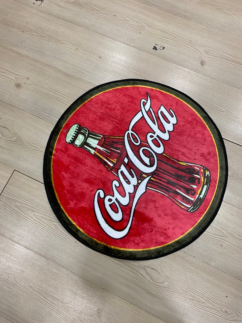 Coca Cola Rug Red Carpet Round Rug Home Decor Carpet Rugs Etsy