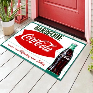 Coca-Cola, Tapete Coca-Cola, Presente Coca-Cola, Design de Garrafa, Capacho, Capacho personalizado, Capacho personalizado, Capacho de boas-vindas, Ao Ar Livre, Capacho engraçado, Presente de noivado