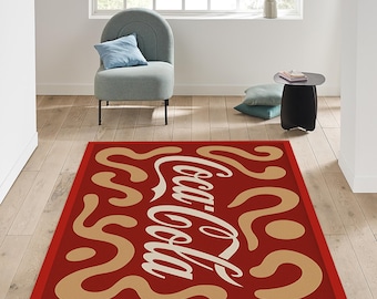 Coca Cola Area Rug: Washable Anti-slip Coke Carpet - Etsy