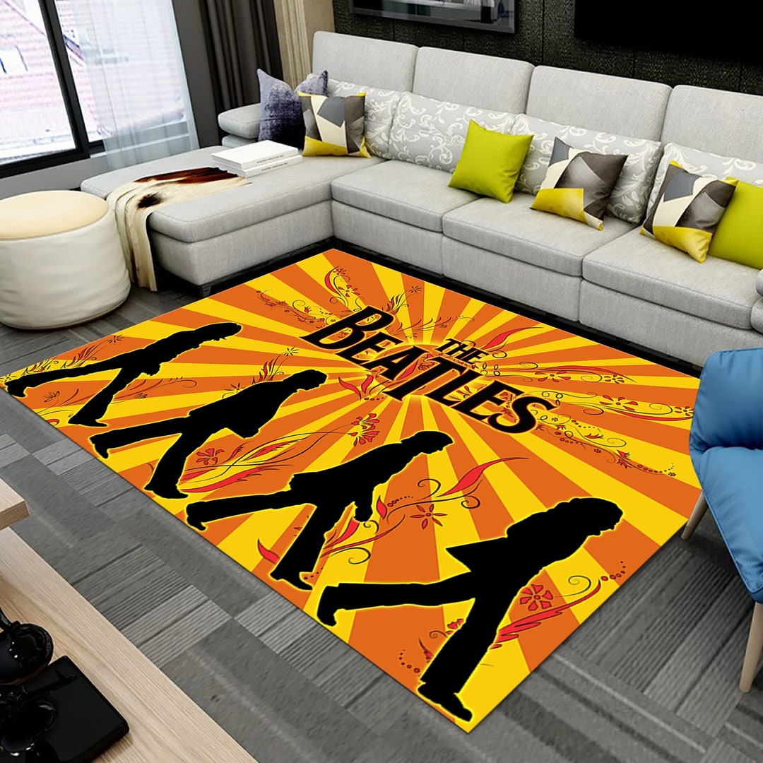 The Beatles Rug: Retro 60s Music Room Decor, Area Rug, Living Room ...