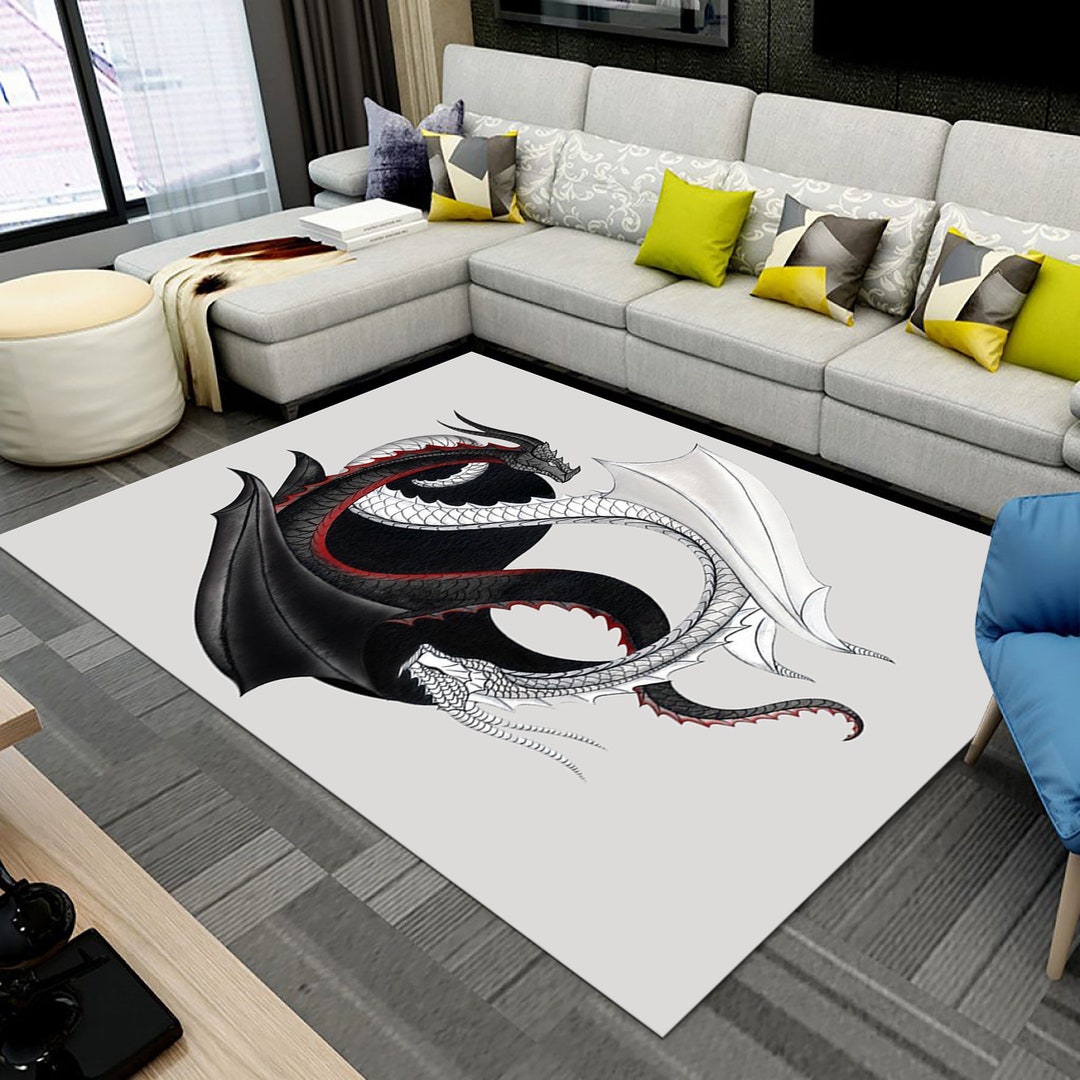 Dragons Area Rug: Colorful Fantasy Game Room Decor - Etsy