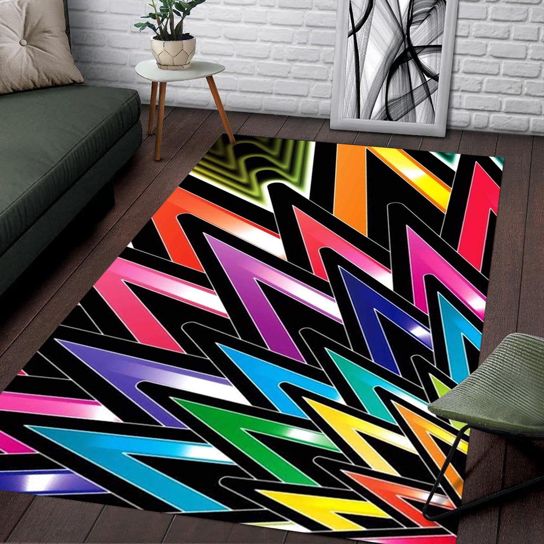 Rainbow Rug, Colorful Rug, Home Decor, Carpet, Rugs for Living Room ...
