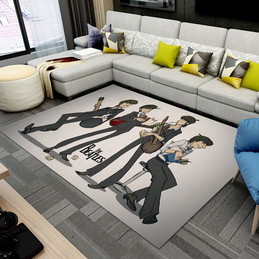 The Beatles Rug, Modern Rug, Music Rug, Colorful Rug, Home Decor ...