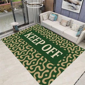 Green Rug,Decorative Rug,Keep Off Rug,Traditional Abstract Rug,Custom Rug,Area Rug,Modern Rug,Non-Slip Rug,Easy to Clean,Popular Rug
