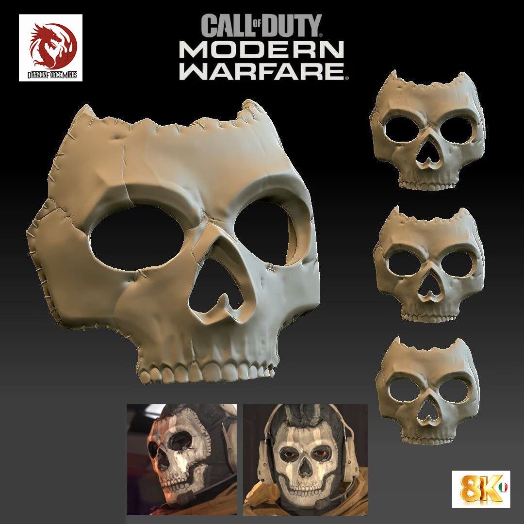 GHOST CONDEMNED SIMON RILEY MASK - COD - MW2 - WARZONE 3D model 3D