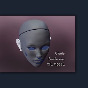 3D STL ears female Doll classic BJD