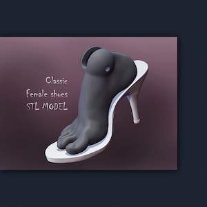 3D STL shoes Doll BJD heel girl doll