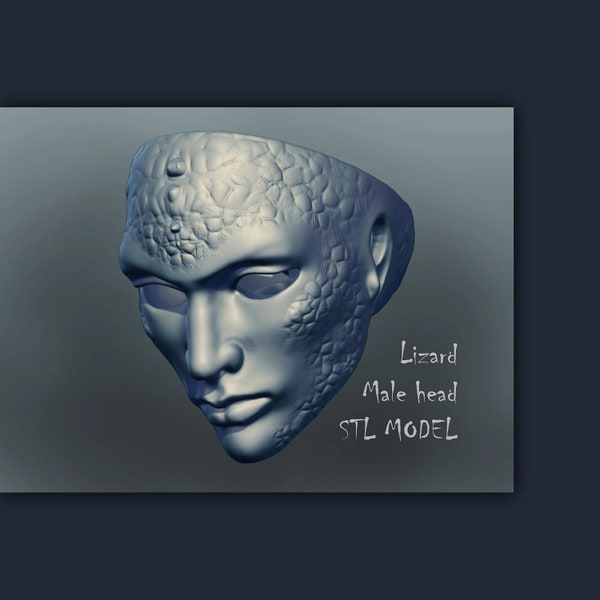 3D STL a man's head Doll BJD dark elf, mermaid, demon, amphibian boy doll