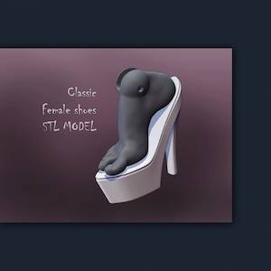 3D STL shoes Doll BJD high heel