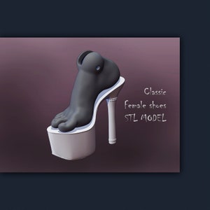 3D STL shoes Doll BJD high heel