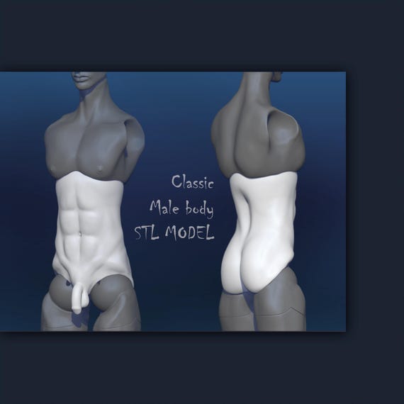 BJD Doll Male Body 3D Model: STL, 3DS Max File