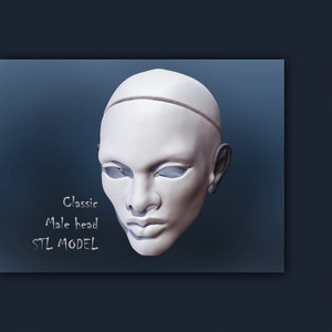 3D STL a man&#39;s head Doll African BJD