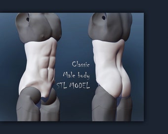 3D STL corpo masculino Boneca clássico BJD censura menino