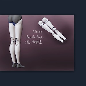3D STL legs female Doll BJD girl
