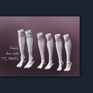 3D STL shoe pads Doll BJD Male and Female girl doll