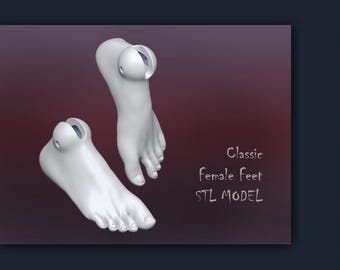 BJD Doll Feet 3D Model STL File for 3D Printing