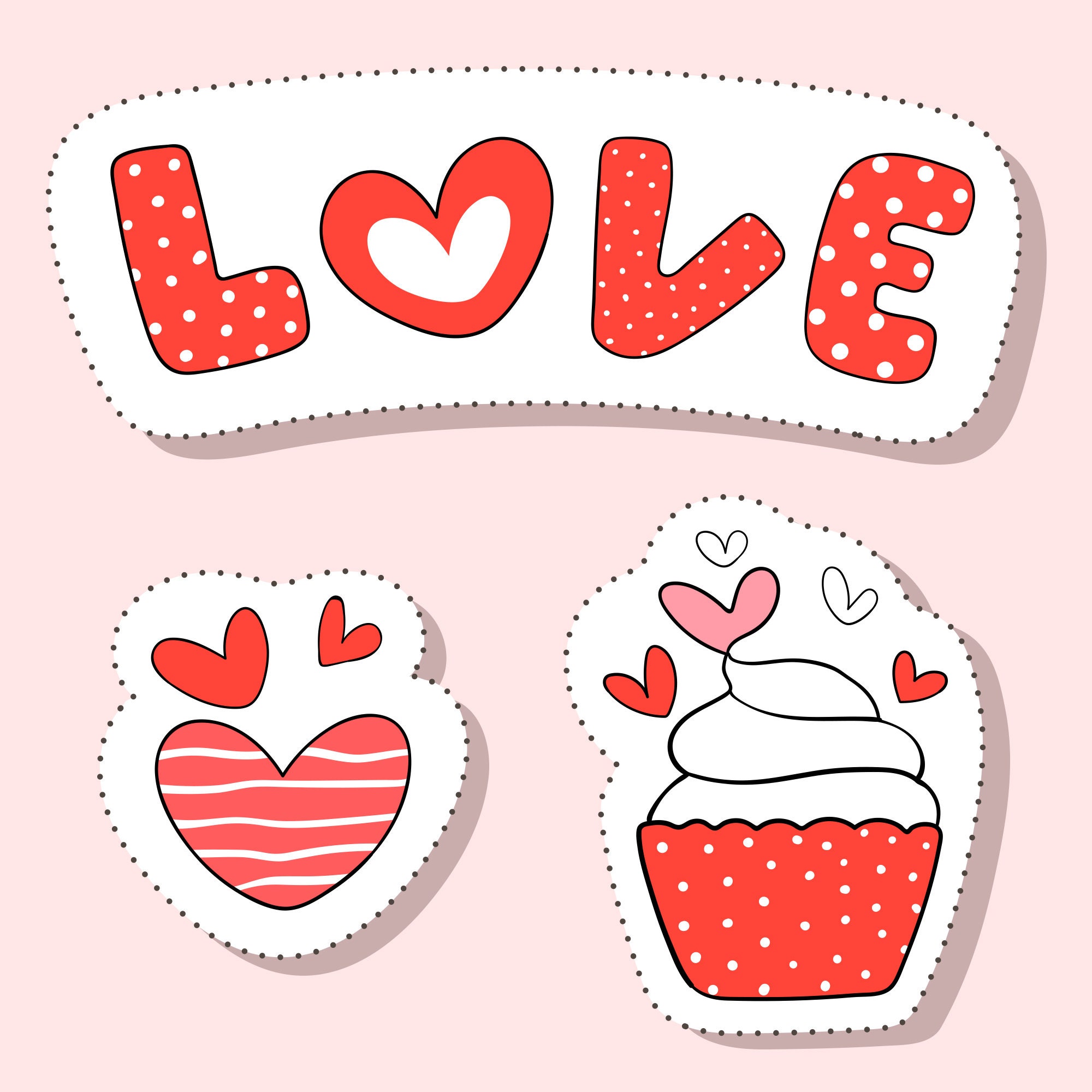 Deco Clipart Sticker Sheet (Deco-029) Valentine – Sweet T. Plans