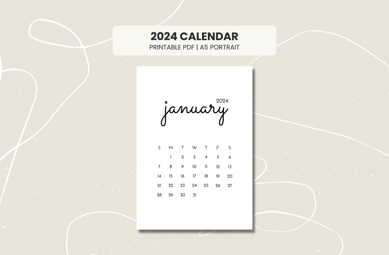 2024 Calendar Printable Mini Calendar - Il 1588xN.4642585898 97qy 
